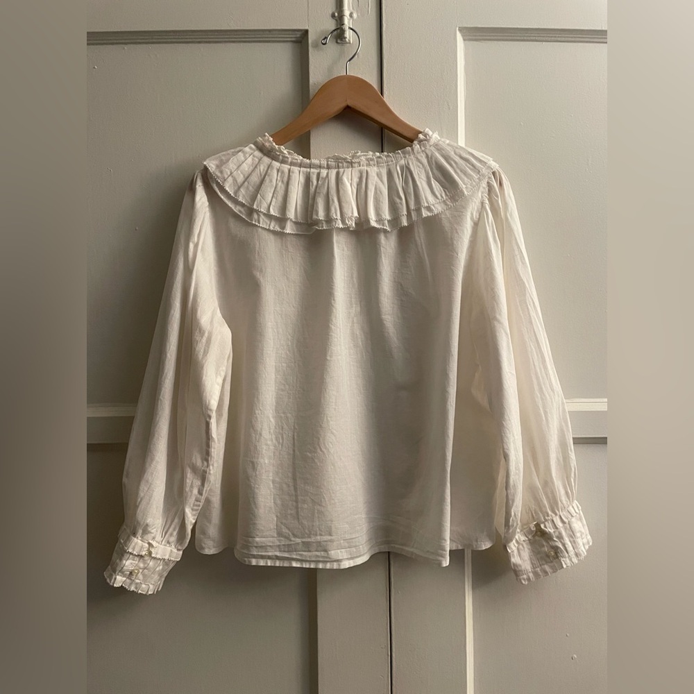 THE GREAT. White Ruffled Blouse - Picture 7 of 14